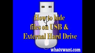 How to hide files on USB and external hard drive with a free software