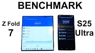 Samsung Galaxy Z Fold 7 vs S25 Ultra - BENCHMARK COMPARISON