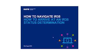 How to arrive at an IR35 Status Determination
