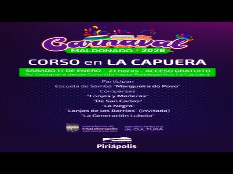 Primer Corso de carnaval en Capuera, Maldonado 17/01/2026