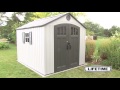 Lifetime 8 Foot x 10 Foot Polyethylene Outdoor Storage Shed - Sand