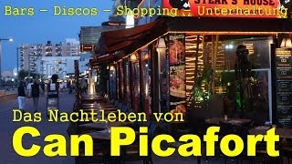 preview picture of video 'Can Picafort Nightlife - Bars, Shopping und Unterhaltung'