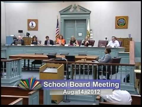 School Board Meeting - August 14, 2012