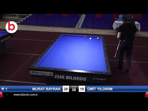 MURAT BAYRAK & ÜMİT YILDIRIM Bilardo Maçı - 2019 TÜRKİYE KUPASI 2.ETAP ERKEKLER-5.ÖN ELEME