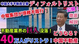 徹底解説！恒大集団に続き中駿集団がディフォルト！連鎖する中国不動産業の悲惨な現状を分かりやすく解説！