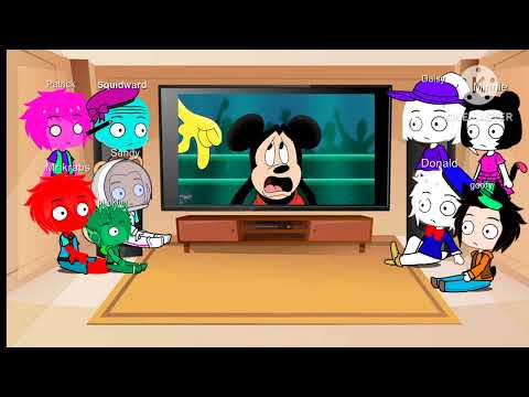 SpongeBob and Micky mouse friends react to SpongeBob vs Micky mouse remastered 