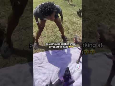 ISHOWSPEED BARKING ON DOGS #viral