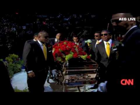 Michael Jackson Funeral casket enters staples center