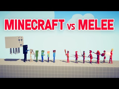MINECRAFT Team vs MELEE Team - Totally Accurate Battle Simulator TABS