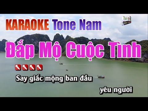 Đắp Mộ Cuộc Tình Karaoke Tone Nam | Nhạc Sống Thanh Ngân
