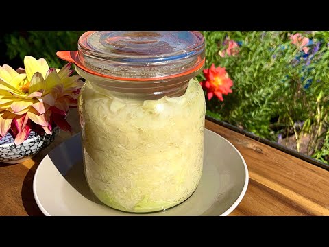 Sauerkraut selber ansetzen Rezept für Zuhause selber machen, Weißkohl fermentieren, Milchsäuregärung
