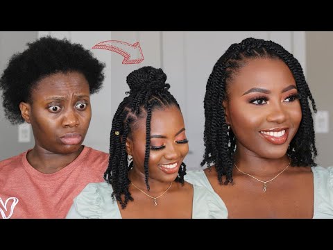 She did that! Easy DIY Short Fluffy Twist for $8 | Protective Style | X-pression Spring Afro Twist