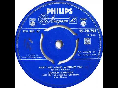 UK New Entry 1958 (41a) Frankie Vaughan - Can't Get Along Without You