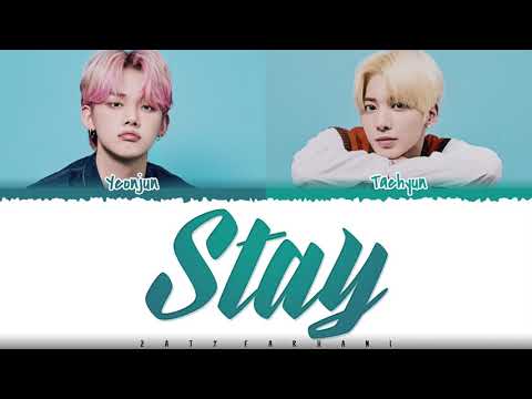 TXT (YEONJUN X TAEHYUN) - 'STAY' (The Kid LAROI, Justin Bieber Cover) Lyrics [Color Coded_Eng]