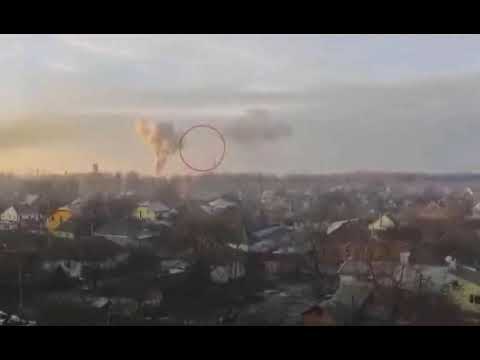 2022-03-06 UFO shoots lightning and destroys Russian tanks in Slavyansk, Ukraine