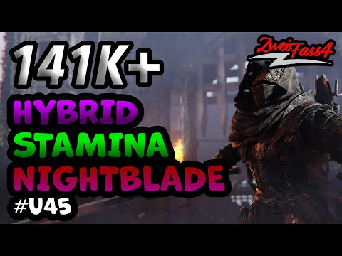 🥷🌹Hybrid Stamina Nightblade | 141k+ DPS PvE Build | ESO - U45