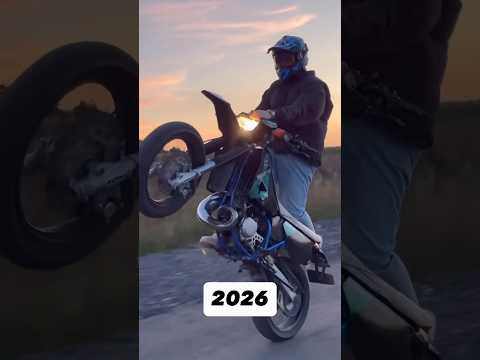 Wheelie progress 💭🤩 #supermoto #wheelie #dirtbike #motorcycle #2stroke