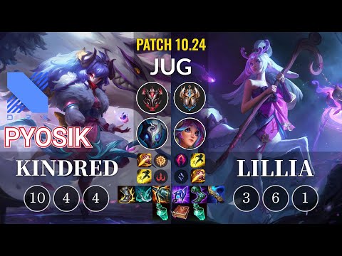 DRX Pyosik Kindred vs Lillia Jungle - KR Patch 10.24