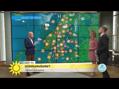 Värmen håller i sig: ”Det kan bli nytt årshögsta idag” - Nyhetsmorgon (TV4)