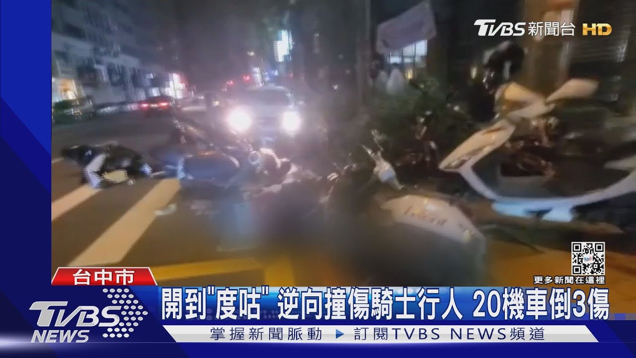開到「度咕」逆向撞傷騎士行人　20機車倒3傷