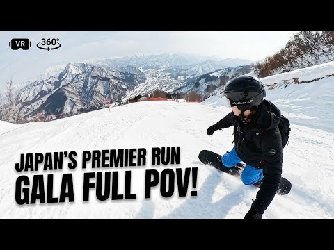 POV: Full Snowboard Run at Gala Yuzawa | Japan&#39;s Premier Ski Resort 360 VR