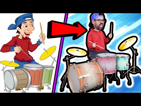 Setting up My Drums Based on Terrible Drawings