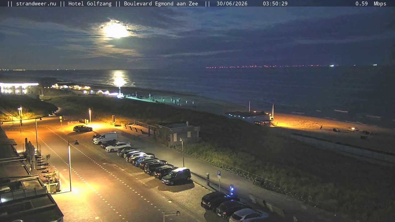 Live webcam view of Egmond aan Zee Boulevard & Beach