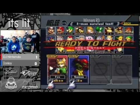 IT'S LIT SSBM - DJ Nintendo (Fox) vs. Donkey (Samus) - Smash Melee Winners Side