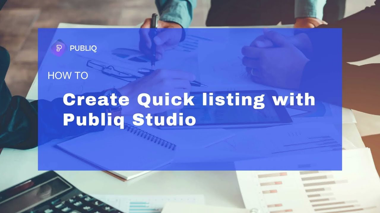 Create Stunning Listings in Minutes with Publiq.Studio