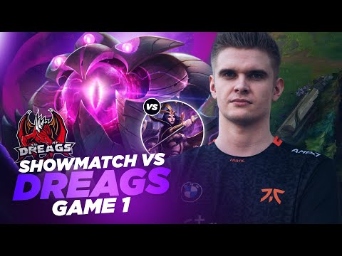 RHOBALAS : GAME 1 SHOWMATCH VS DREAGS - VEL'KOZ VS LEBLANC | LOL FR