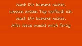 Tokio Hotel -Nach dir kommt nichts With lyrics