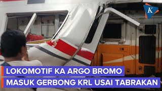 Download lagu Penampakan Lokomotif KA Argo Bromo Anggrek Masuk ke Gerbong KRL Usai Kecelakaan di Bekasi mp3