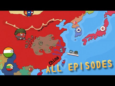 Zombie invasion of Asia and Europe. Countryballs All series.
