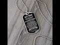 Mom To Son Dog Tag Necklace