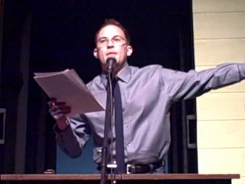 Evan Weissman at Buntport's "Great Debate": Bacon or Kevin Bacon?