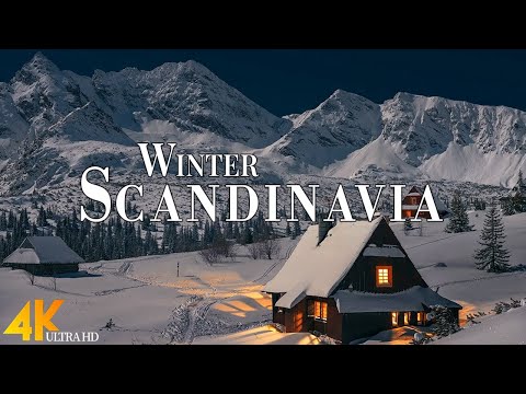 Winter Scandinavia 4K Ultra HD • Stunning Footage, Scenic Relaxation Film with Calming Music.