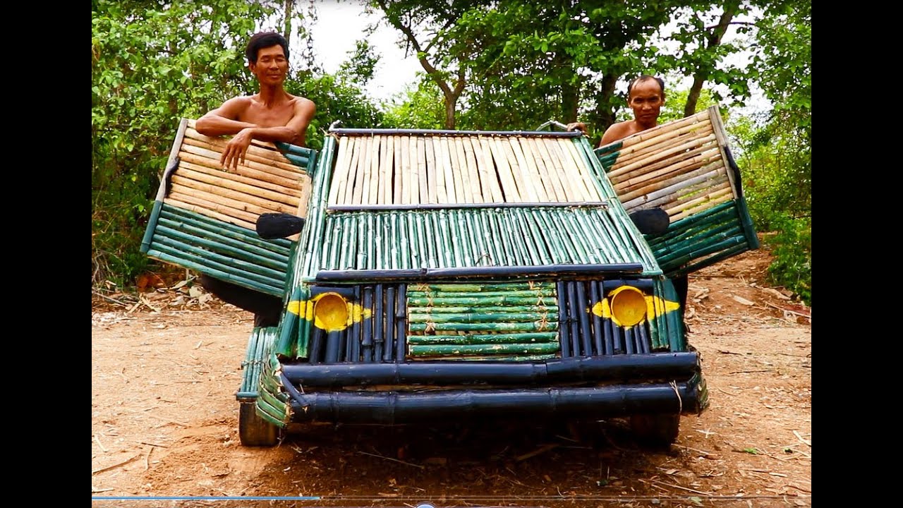 The Best Building : Build Most Beautiful Car By Using Bamboo With Wooden - Car House