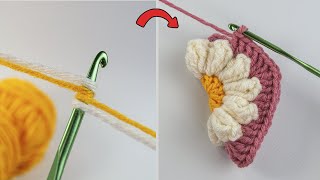 HOW TO CROCHET A DAISY GRANNY SQUARE | FLOWER CROCHET PATTERN