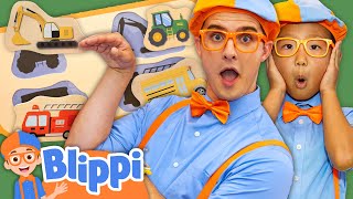 Blippi’s Obstacle Course Vehicle Challenge! 🚌 🧩