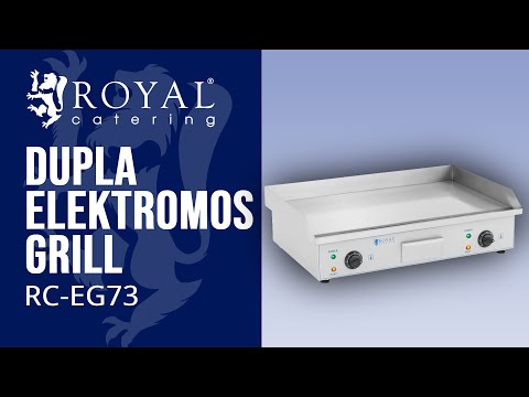 Videó - Dupla Elektromos grill - 73 cm - Royal Catering - sima - 2 x 2200 W