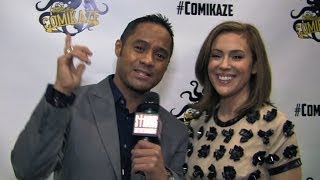 Alyssa Milano and Tyrone Tann- Comikaze Expo 2013