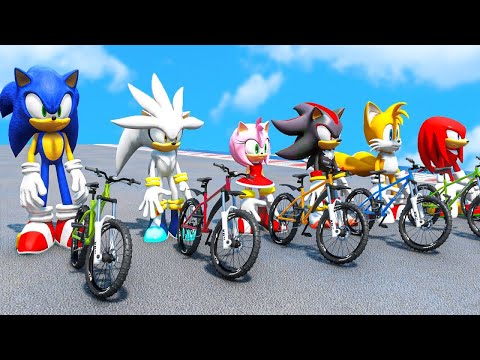 Sonic the Hedgehog team Racing Impossible Climb Bicycles The Ridge Challenge | GTA 5 MODS