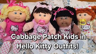 Cabbage Patch Kids Wearing Hello Kitty Baby Clothes