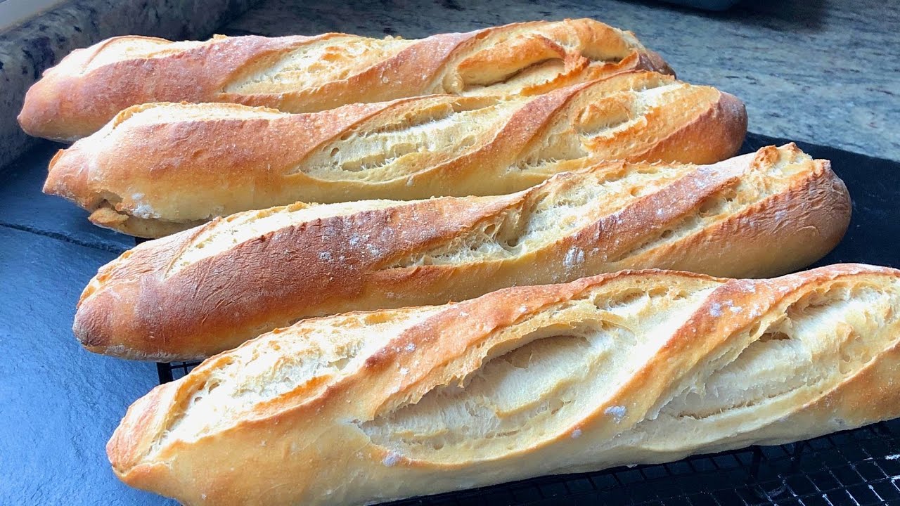 Baguette o pan francés (barras de pan muy fáciles)