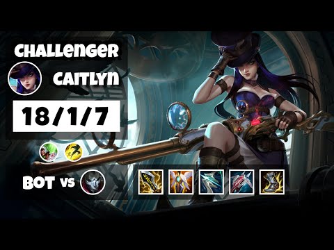 Caitlyn vs Jhin EU Challenger BOT (18/1/7) - v11.6