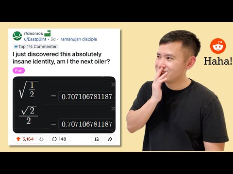 I just discovered this absolutely insane identity, am I the next oiler? sqrt(1/2) vs sqrt(2)/2