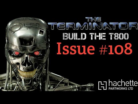 Build The Terminator - Issue 108 - Affixing Rock Details And Search Light To The First Base Section