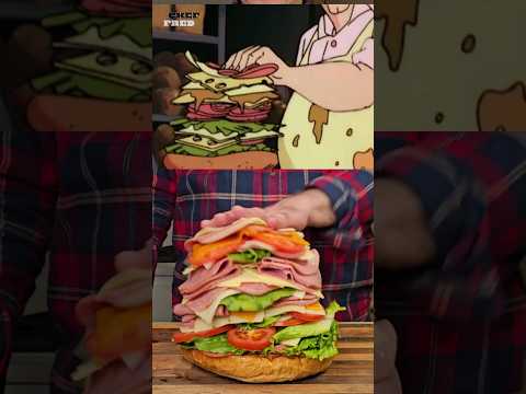 Munch Into Pierre's Mega-Sized Poor Boy Monstrosity!😋 #shorts #scoobydoo #shaggy #sandwich