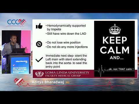 Aditya Bharadwaj, MD   Case #6  My Worst LM PCI Complication