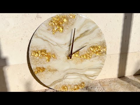 Amethyst Inspired Resin Clock